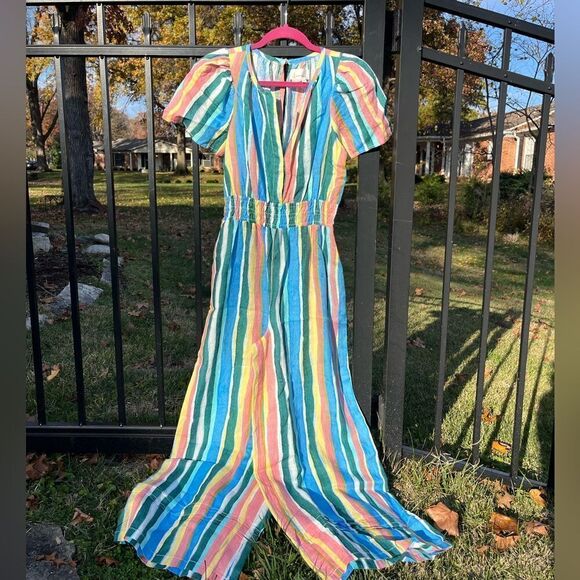 Anthropologie The Somerset Linen Jumpsuit NWT - Picture 4 of 9